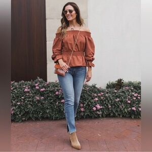 FRAME DENIM | Le Boy Zip Hem Crop Jeans Ankle Picadilly Distressed Stretch